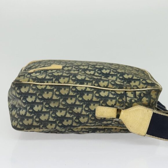 Authentic Christian Dior Trotter Canvas Shoulder Bag Navy Silver - Picture 11 of 16